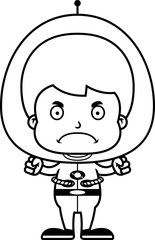 Cartoon Angry Spaceman Boy