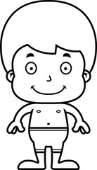 Cartoon Smiling Boy Swimsuit