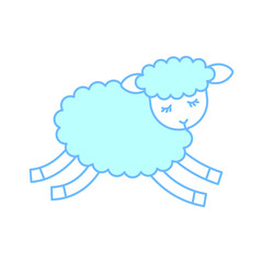 Cute lamb character icon