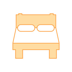 bed silhouette isolated icon