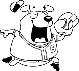 Cartoon Dog Baseball