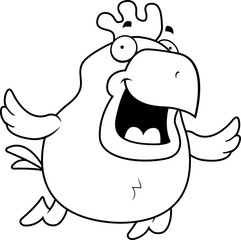 Cartoon Rooster Flying