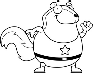 Cartoon Superhero Skunk