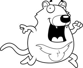 Cartoon Tasmanian Devil Running