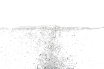 Bubble of water isolated on white background with space for copy.