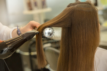  Young women sitting in beauty hair salon style