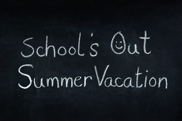 Words written in white chalk