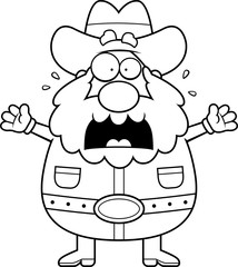 Cartoon Prospector Panicking