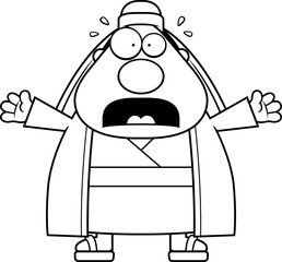 Scared Cartoon Shepherd