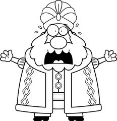 Scared Cartoon Sultan