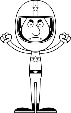 recommend clip art: Cartoon Angry Race Car Driver Man