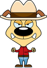 Cartoon Angry Cowboy Puppy