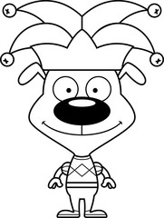 Cartoon Smiling Jester Puppy