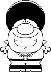 Cartoon Disco Guy Smiling