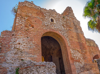 Greek theater in Taormina,Sicily ,Italy.