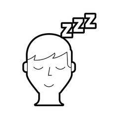 Sleeping man avatar icon
