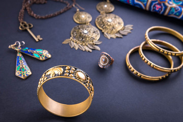 Female indian jewellery and accessories