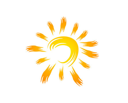 Yellow sun illustration