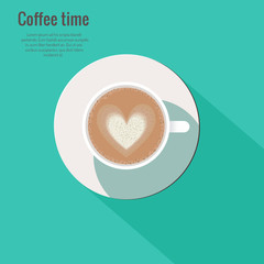  Cappuccino vector illustration.