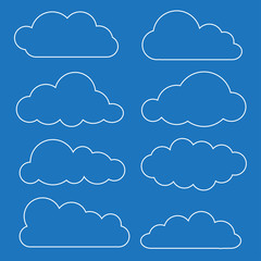 clouds vector icons