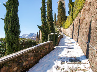 Fototapeta premium Morcote, Church of Santa Maria del Sasso.