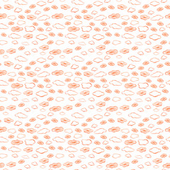 Sea watercolor seamless pattern with the image of medusa and abstract water lilies. Red sea pattern seamless background in watercolor. Seamless pattern with sea image of meduses. Ocean, water, sea.