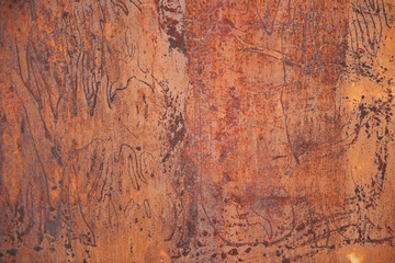 Rusted brown iron background texture