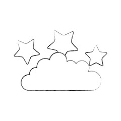 cloud sky with stars
