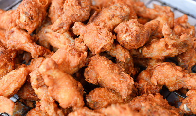 chicken wings with hot spicy barbecue sauce