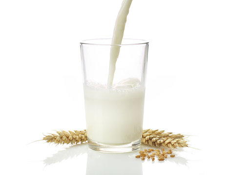 Milch einschenken