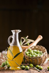 Olive oil and olives