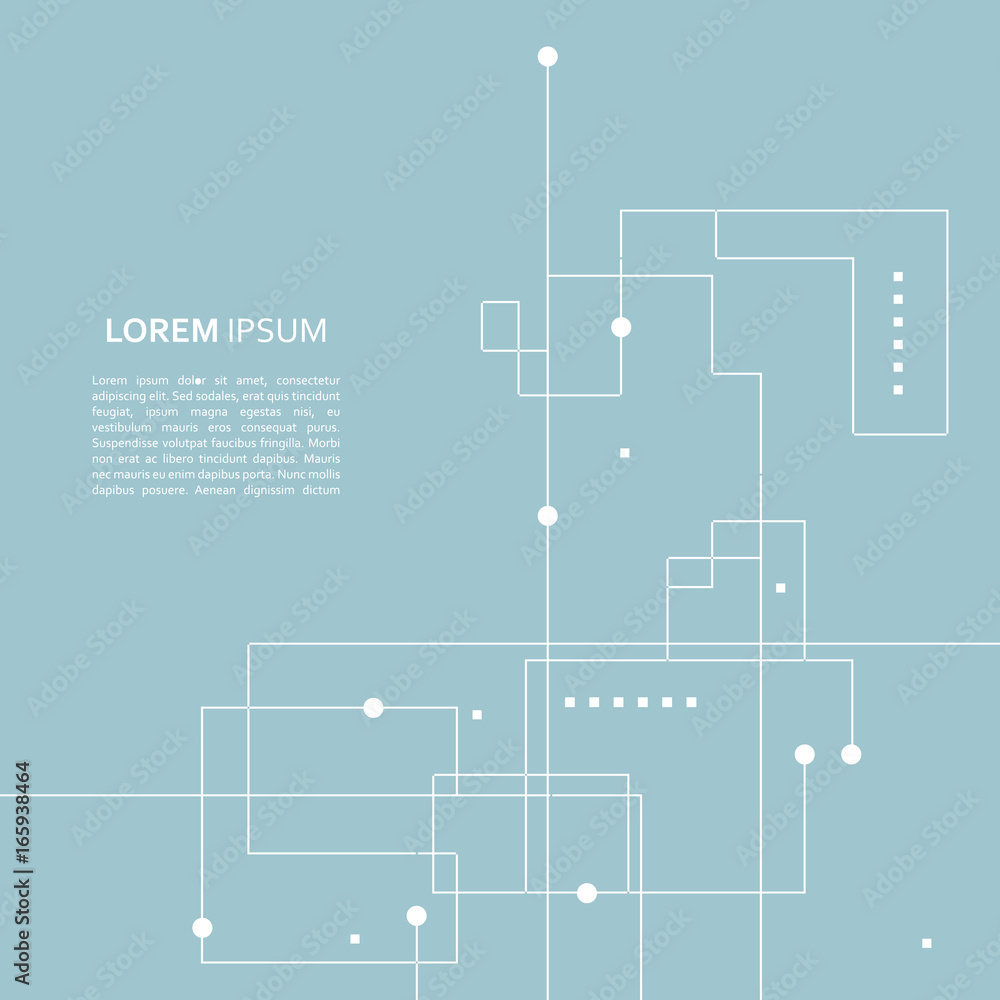 Poster Vector blue background with repeating squares
