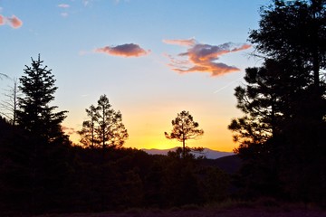 Fototapeta premium Sunset at Santa Fe ski bowl