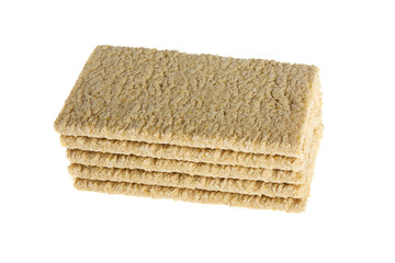 Crispbread on white background