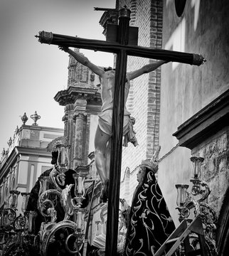 Holy week - semana santa - black and white photo