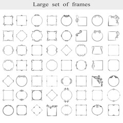 Naklejka na ściany i meble A large set of isolated frames Vector