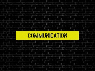Fototapeta premium COMMUNICATION - image with words associated with the topic SOCIAL MEDIA, word, image, illustration