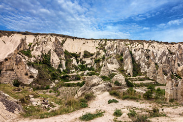 Fototapeta premium Cappadocia, Anatolia, Turkey. Goreme national park mountains.