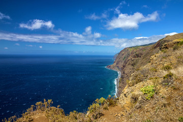 Fototapeta na wymiar Sea side, ocean view, Madeira island, Portugal