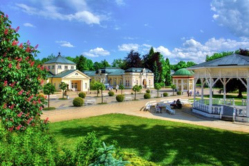 Pedestrian precinct - Center of resort Frantiskovy Lazne (Franzensbad) - great Bohemian spa town is...