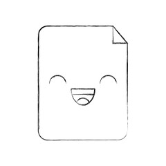 paper document kawaii character