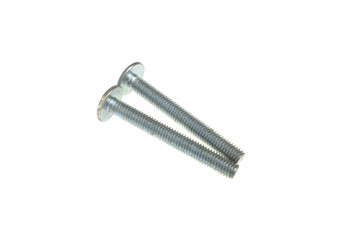 Screw with a hat for a cross screwdriver on a white background