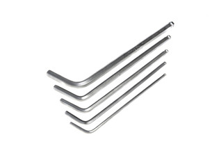 Wrench key on white background