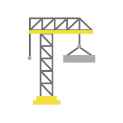 crane construction isolated icon