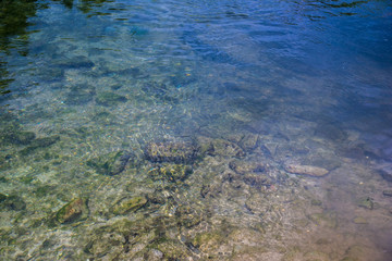 Blick unter Wasser