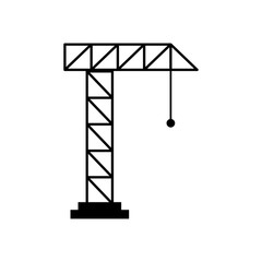 crane construction isolated icon