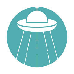 ufo flying isolated icon