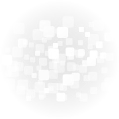 Abstract white perspective geometric shapes overlap on gray gradient background with soft light, global concept. Vector illustration