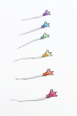 Colorful Kites in Flight