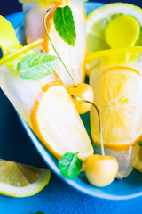 Summer dessert with lemon